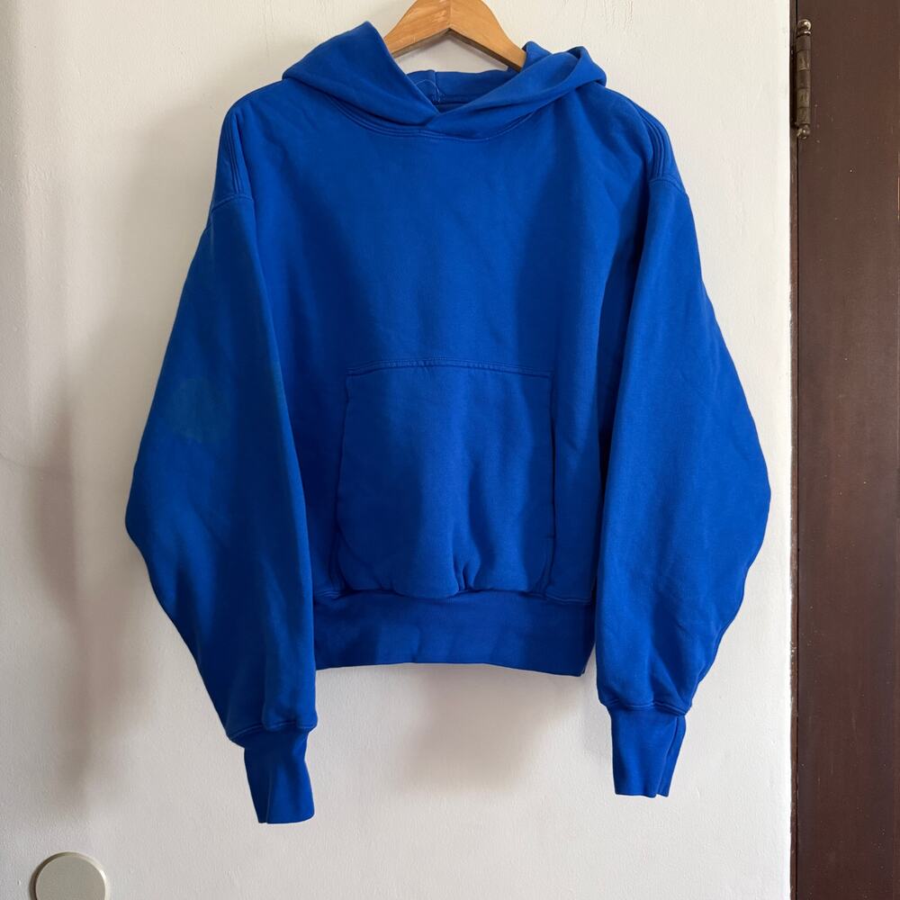Yeezy YZY x Gap | Blue Fleece Double Layer Hoodie Small